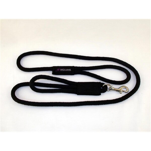 Soft Lines 2 Handled Sidewalk Safety Dog Snap Leash 0.37 In. Diameter By 10 Ft. - Black SO456450 - main